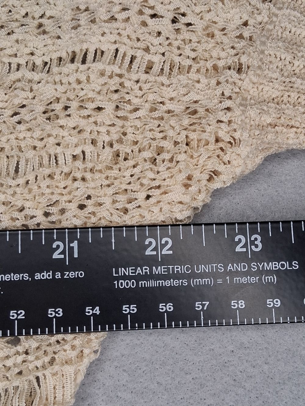 Stem A & Vine Beige Open Knit Fringe Poncho Style Top Boho Knit - Picture 6 of 8